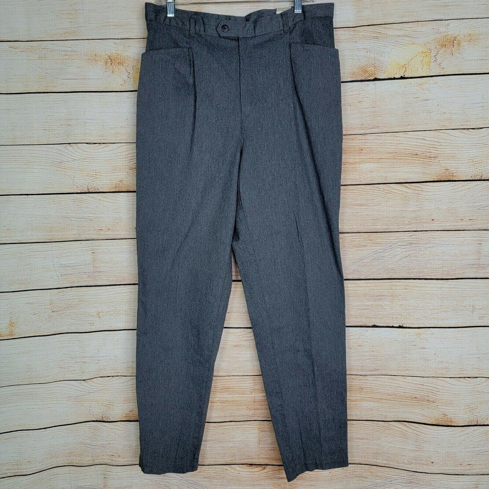 White Stag Stretch Twill Womens Pants Size‎ 16W Average Heather Gray Tapered New